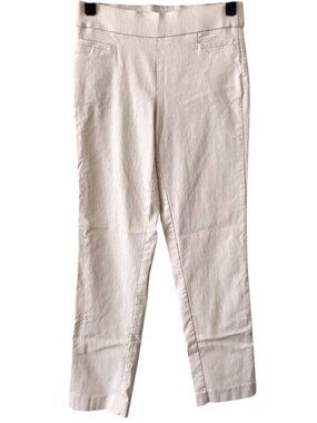 Liz Claiborne Beige Elastic Waist Straight Leg Pants Size 2P